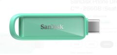 SanDisk iXpand Flash Drive Luxe 256GB USB-C ve Lightning Çift Girişli Flash Bellek - Seafoam Green (SDIXS0N-256G-GN6NQ)