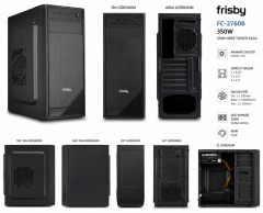 Frisby FC-2760B 350W Siyah Mini Tower Kasa