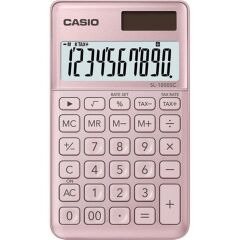Casio SL-1000SC-PK Pembe (Rose Pink) 10 Haneli Vergi ve Zaman Hesaplamalı Cep Tipi Hesap Makinesi