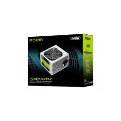 FOEM FPS‑G30F12 300 W ATX Güç Kaynağı (12 cm Fan, 20+4 Pin, 4+4 Pin CPU, 3×SATA, 2×Molex, PFC Yok, Gri)