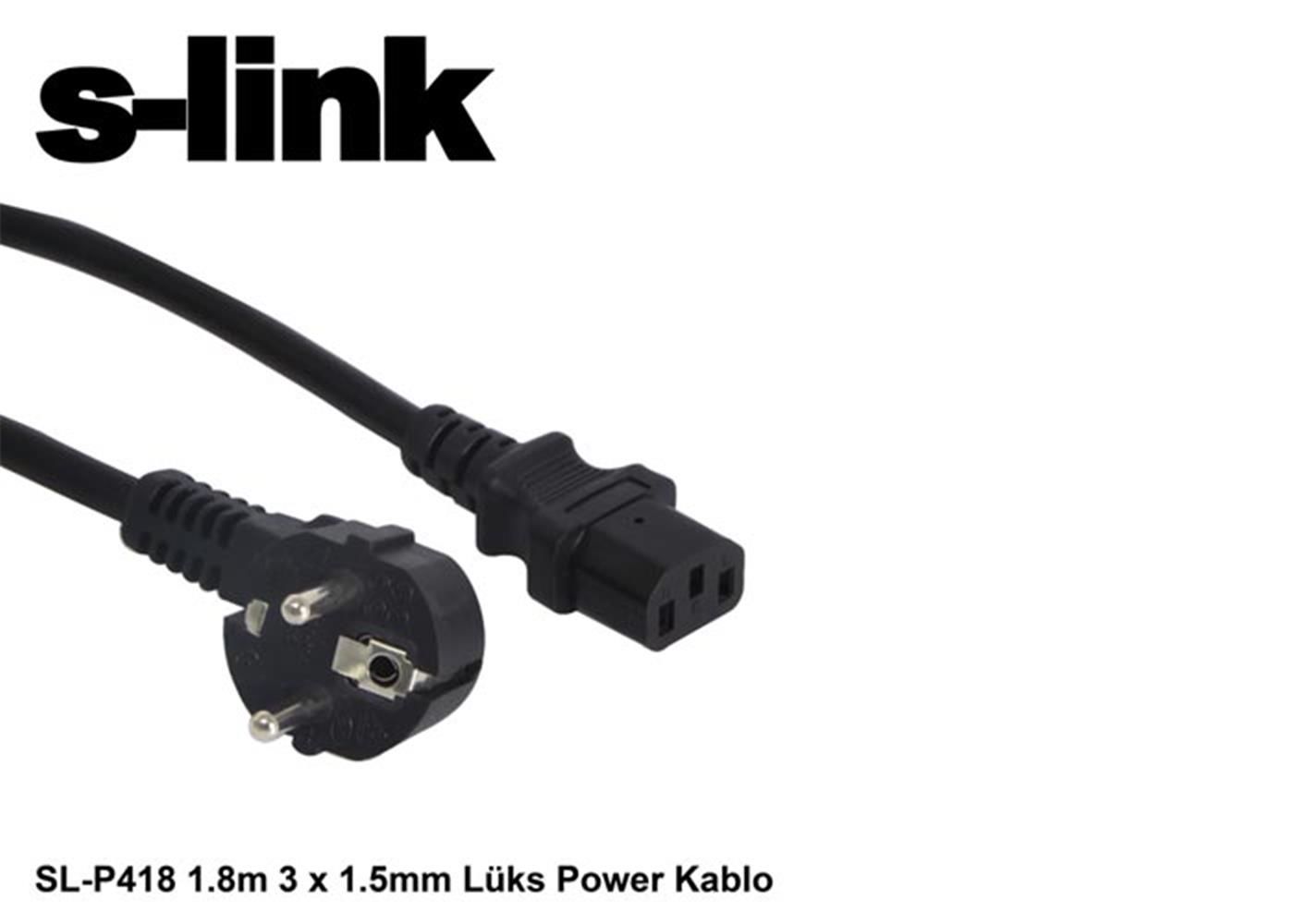 S-link SL-P175 1.5m 0.75mm Lüks Power Kablo