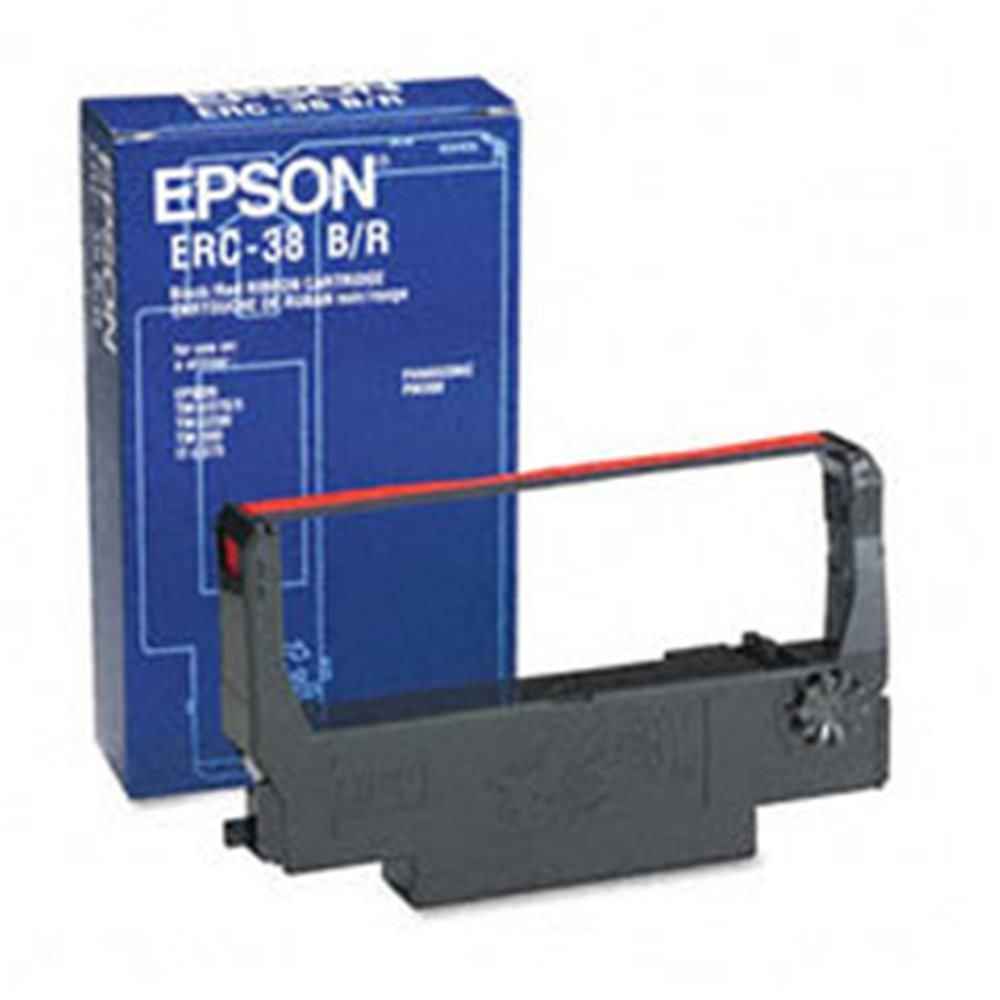 Epson ERC-38B/R (S015376) Siyah/Kırmızı Çift Renkli Orijinal Yazıcı Şeridi