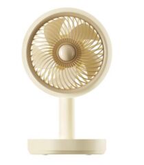 Asonic AFN-22 Krem 500mAh Şarj Edilebilir 3 Hız Kademeli Masaüstü Taşınabilir USB Fan