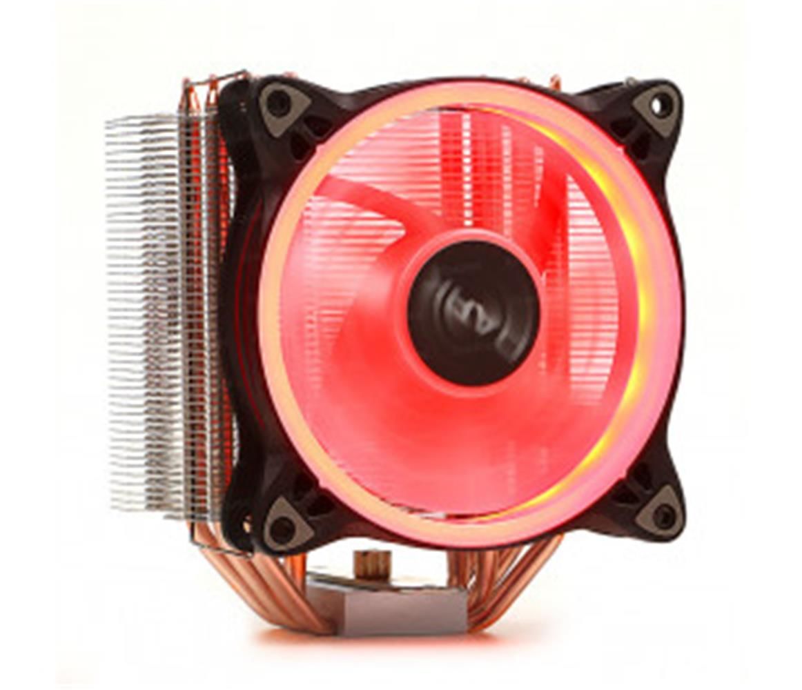 Dark Freezer X124 Intel LGA115X/1150/1151/1155/1156/1366/2011/2011‑v3/2066 & AMD AM2/AM2+/AM3/AM3+/AM4/AM5 Uyumlu 120 mm Mavi / Kırmızı Halka LED Hydrodynamic Bearing Fan 5×6 mm Heat‑Pipe Direct‑Contact Alüminyum Kanatlı İşlemci Soğutucu