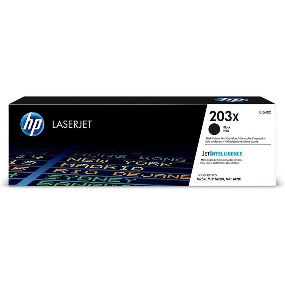 HP 203X Yüksek Kapasiteli Siyah Orijinal LaserJet Toner Kartuşu (CF540X) 3.200 Sayfa