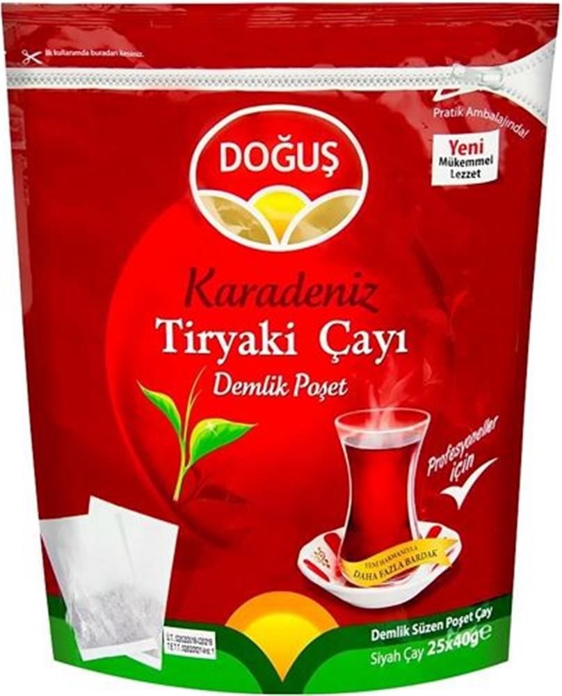 Doğuş Karadeniz Tiryaki Demlik Poşet Çay 25 x 40 g (1000 g)