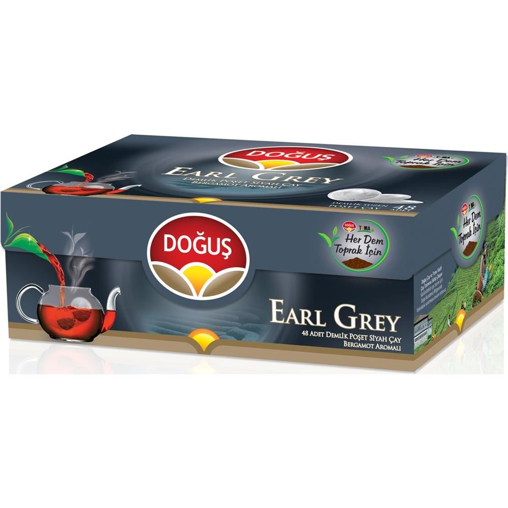 Doğuş Earl Grey Bergamot Aromalı Demlik Poşet Çay 48 Adet x 3,2 g (153,6 g)