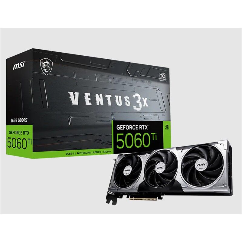 MSI GeForce RTX 5060 Ti VENTUS 3X OC 16GB GDDR7 128-Bit DLSS 4 Ekran Kartı