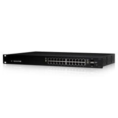 Ubiquiti EdgeSwitch ES‑24‑250W 24‑Port 10/100/1000 Mbps Gigabit Ethernet + 2×1 Gbps SFP Uplink + Konsol Port 802.3af/at Web Yönetilebilir 250W Rackmount PoE Switch