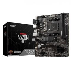 MSI A520M PRO AMD Socket AM4 A520 Chipset Micro‑ATX DDR4 4600 MHz (OC) 64 GB M.2 PCIe 3.0 x4 SATA RAID Anakart