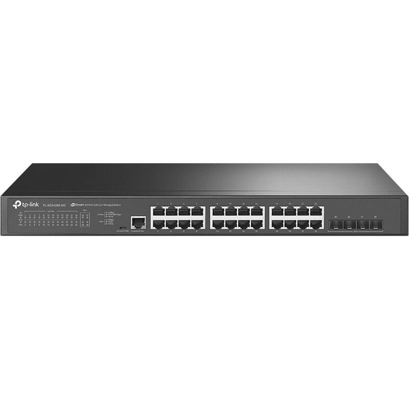 TP‑LINK OMADA TL‑SG3428X‑M2 24×2.5 GBASE‑T RJ45 + 4×10 G SFP+ Uplink L2+ Intel JetStream Yönetilebilir Switch 200 Gbps Kapasiteli Free‑SDN
