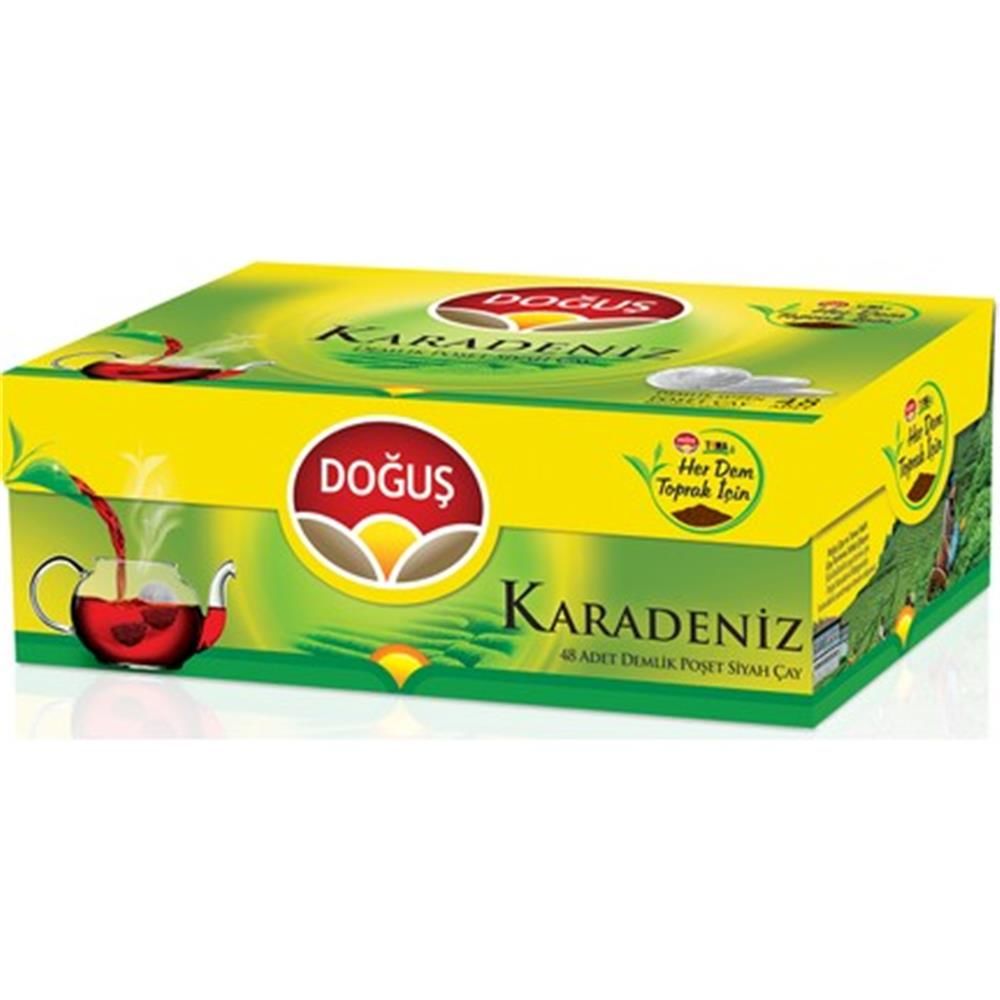 Doğuş Karadeniz Bergamot Aromalı Demlik Poşet Çay 48 Adet x 3,2 g (153,6 g)