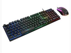 Everest KM-198 Luminax Siyah Gökkuşağı Aydınlatmalı Q Kablolu Gaming Oyuncu Klavye + Mouse Set
