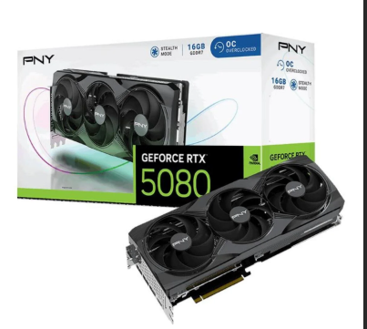 PNY GeForce RTX 5080 VCG508016TFXPB1-O 16GB GDDR7 256-Bit PCIe 5.0 DLSS 4 Gaming Ekran Kartı