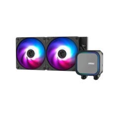 MSI MAG Coreliquid A13 240mm Siyah ARGB 2x120mm CycloBlade 7 PWM Fanlı LGA1700/1851 – AM4/AM5 Uyumlu Sıvı İşlemci Soğutucu
