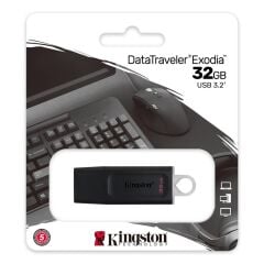 Kingston DataTraveler Exodia 32GB USB 3.2 Gen 1 Flash Bellek (DTX-32GB, Siyah-Beyaz)