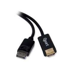 Qport Q-DPH 1.8 Metre DisplayPort (Male) to HDMI (Male) 4K Destekli Görüntü ve Ses Kablosu