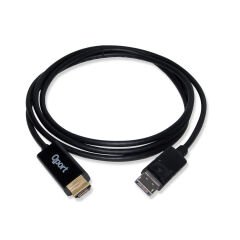 Qport Q-DPH 1.8 Metre DisplayPort (Male) to HDMI (Male) 4K Destekli Görüntü ve Ses Kablosu