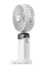 Asonic AFN28 Beyaz 500mAh Bataryalı 3 Kademeli Dijital Göstergeli Katlanabilir Şarj Edilebilir Mini USB Fan
