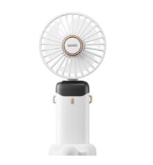 Asonic AFN28 Beyaz 500mAh Bataryalı 3 Kademeli Dijital Göstergeli Katlanabilir Şarj Edilebilir Mini USB Fan
