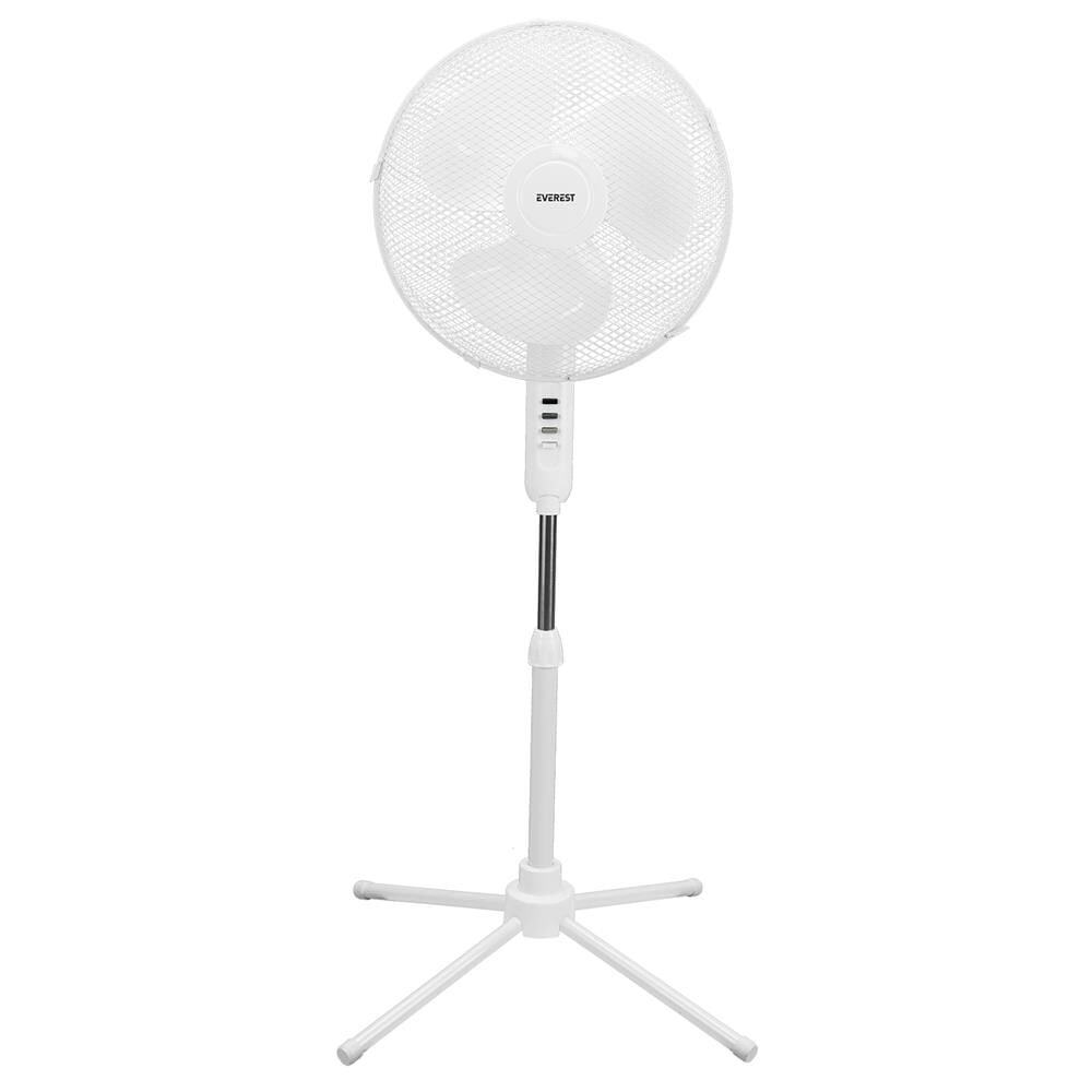 Everest FAN10 EcoWind 16'' 45W 3 Kademeli Beyaz Ayaklı Vantilatör - Metal Yıldız Ayaklı 3 Kanatlı Pervane
