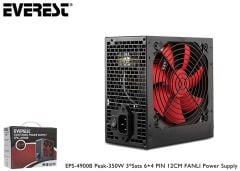 Everest EPS‑4900B Peak‑350W 3× SATA 6+4 PIN 12 cm Fanlı Güç Kaynağı