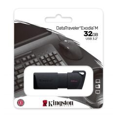 Kingston DataTraveler Exodia M 32GB USB 3.2 Gen 1 Flash Bellek (DTXM-32GB, Siyah)