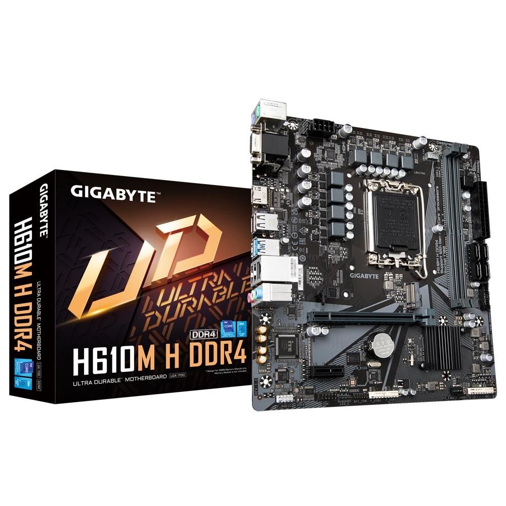 Gigabyte H610M H V2 DDR4 M.2 PCIe 3.0 x4 NVMe HDMI PCIe 4.0 x16 LGA1700 Micro‑ATX Intel H610 Chipset Anakart