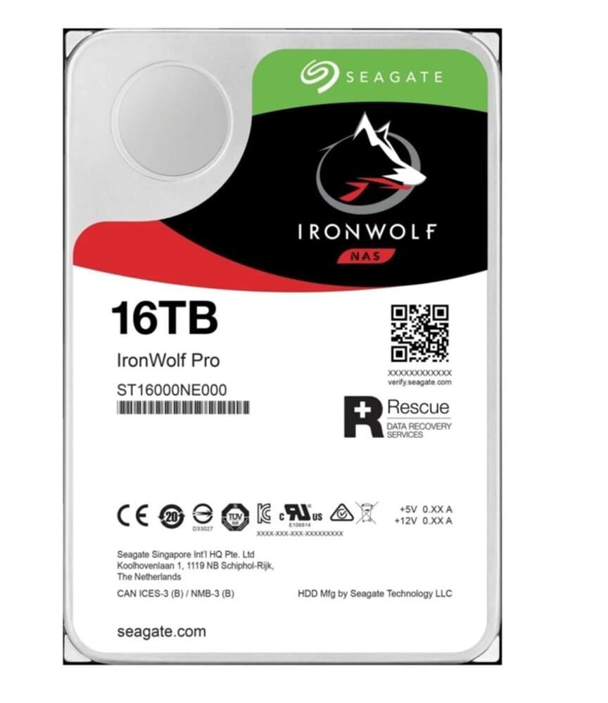 Seagate 16TB IronWolf ST16000NE000 SATA 3.0 7200 RPM 3.5'' Nas Harddisk