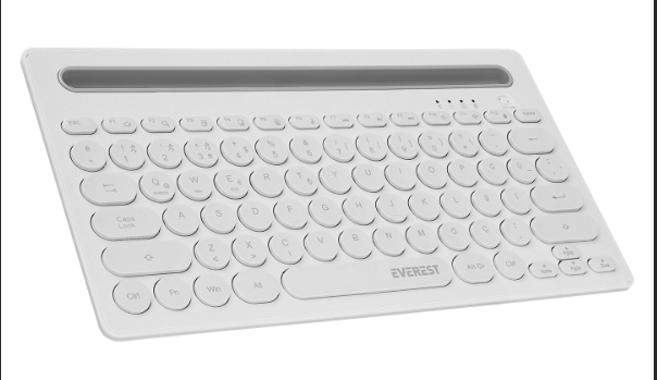 Everest KB-BT11 Bluetooth Kablosuz Işıklı Standlı iPad Mini Uyumlu Beyaz Tablet Klavye