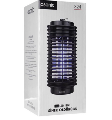 Asonic S24 PRO Kokusuz Taşınabilir LED Mavi Işıklı Sinek Öldürücü Siyah 4W Açılabilen Alt Kapak UV Haşere Kovucu Cihaz