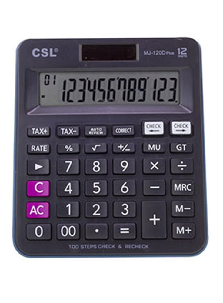 CSL RZ-822 12 Haneli Renkli Büyük Ekran Masaüstü Hesap Makinesi