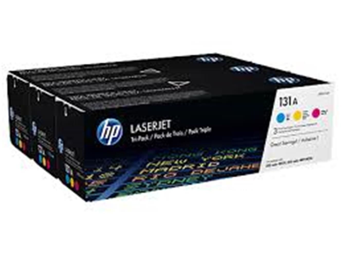 HP 131A Cyan/Magenta/Yellow 3'lü Avantaj Paketi LazerJet Toner Kartuşları (U0SL1AM)