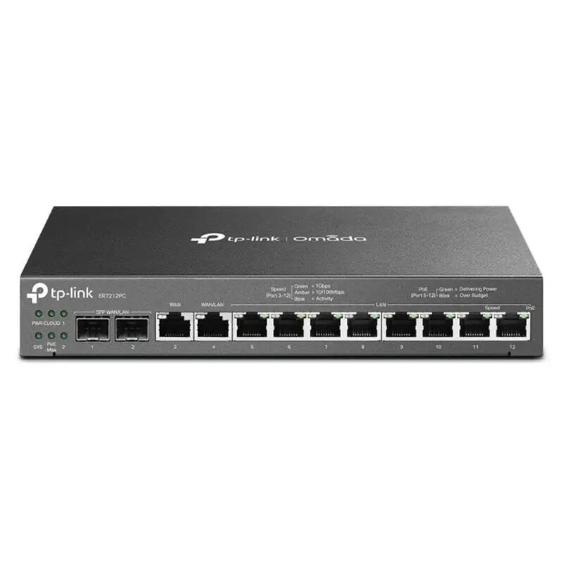 TP-LINK Omada ER7212PC 2xGigabit SFP WAN/LAN + 1xGigabit RJ45 WAN + 1xGigabit SFP WAN/LAN + 8xGigabit VPN Router