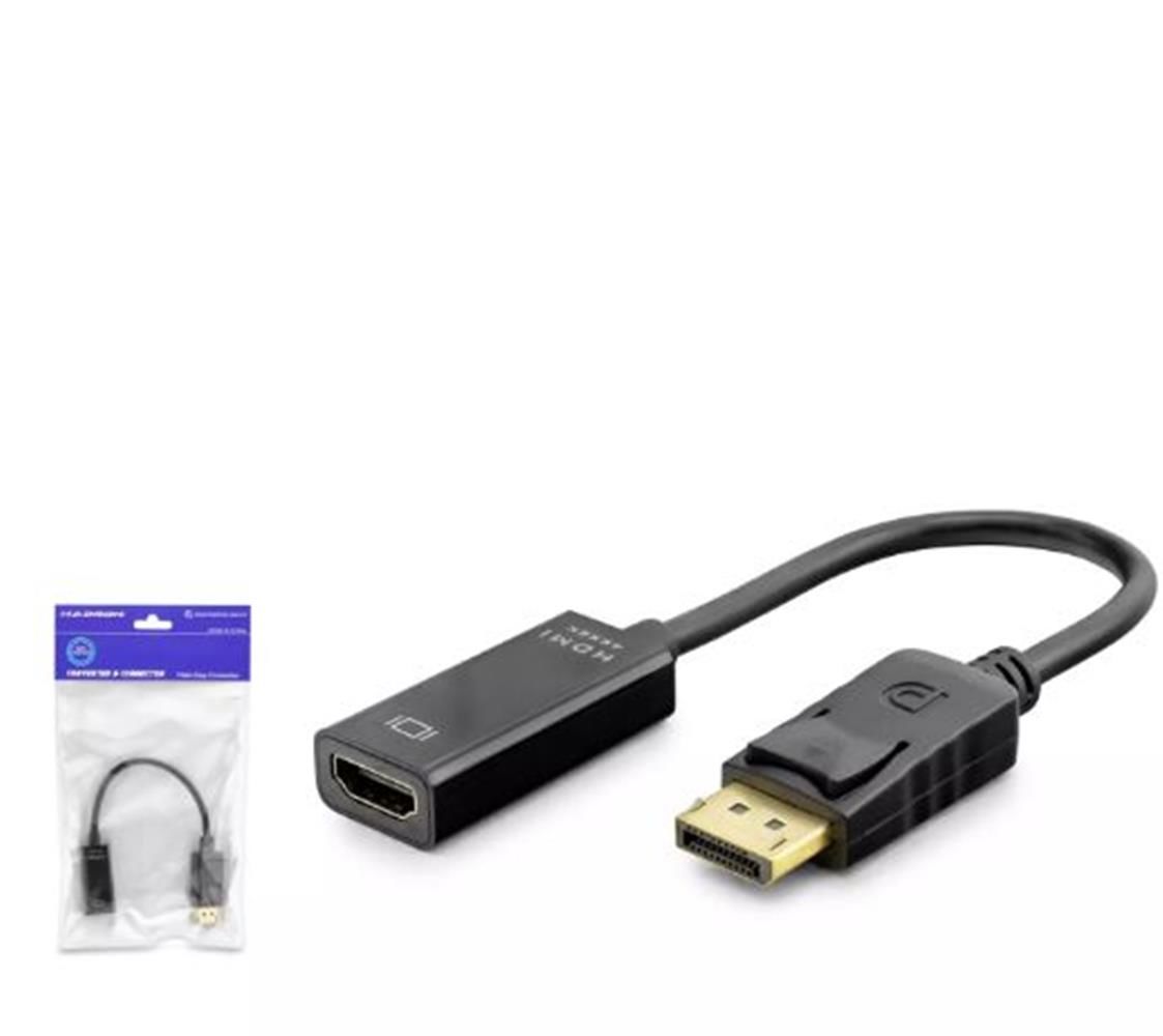 HADRON HDX7823 Display (M) to HDMI (F) Adaptör 4K 30Hz Siyah