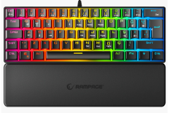 Rampage ALLY K11 Siyah Rainbow Q Blue Switch Bilek Destekli Mekanik Gaming Oyuncu Klavyesi