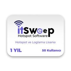 ITSweep HS1-50 50 Kullanıcılı 1 Yıllık Hotspot, KVKK ve 5651 Sayılı Kanun Uyumlu Loglama Yazılımı Lisansı