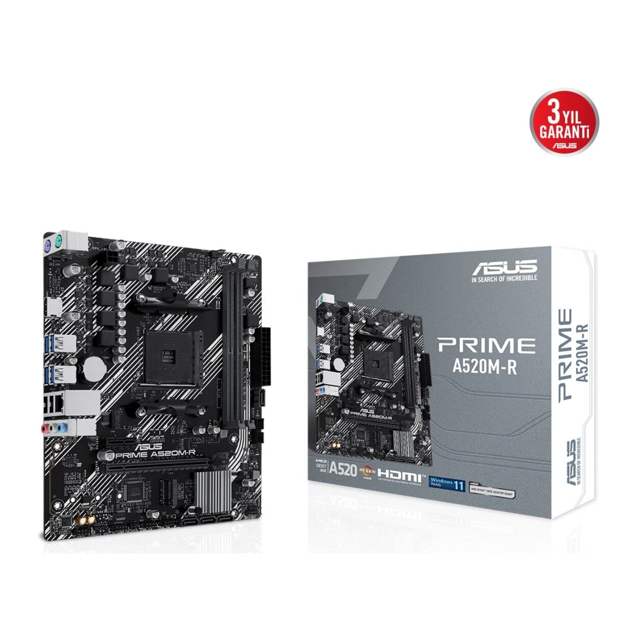 ASUS PRIME A520M-R AMD A520 AM4 DDR4 5100 HDMI M2 USB3.2 mATX