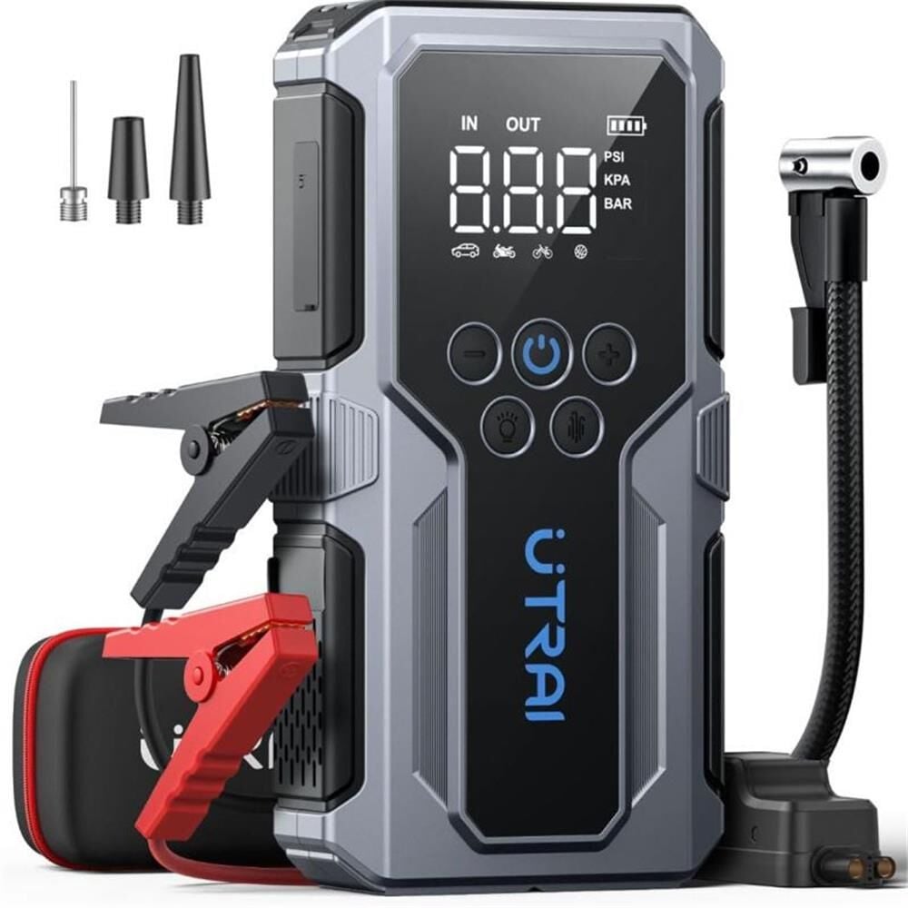 UTRAI Jstar JS9 15000mAh 4 in 1 Jump Starter+Lastik Şişirme Pompalı Taşınabilir Akü Takviye Kiti