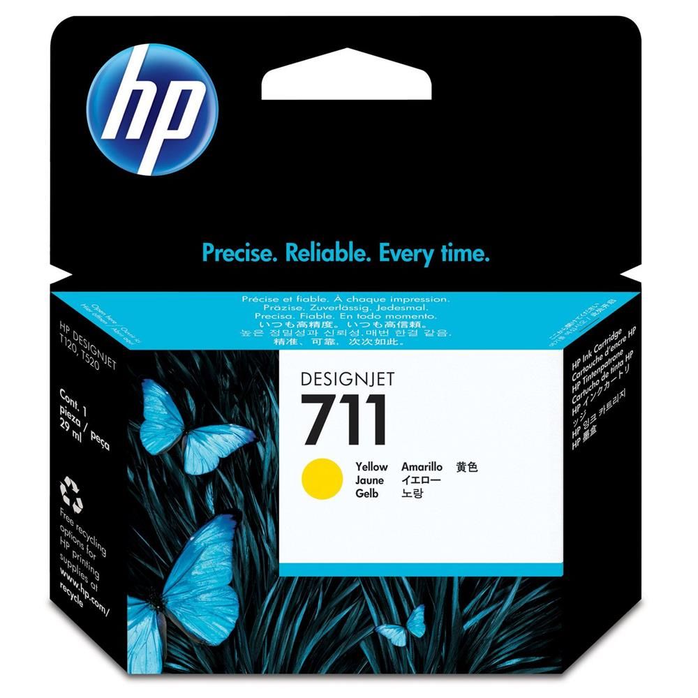 HP 711 29-ml Yellow (Sarı) DesignJet Plotter Mürekkep Kartuşu (CZ132A) - DesignJet T120, T130, T520, T525, T530 Uyumlu