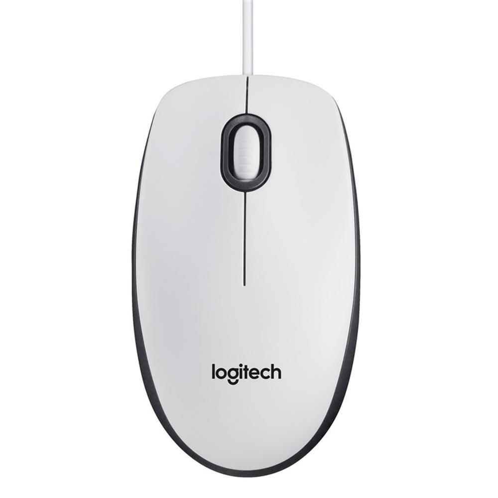 Logitech B100 Kablolu Optik Mouse - Beyaz (910-003360)