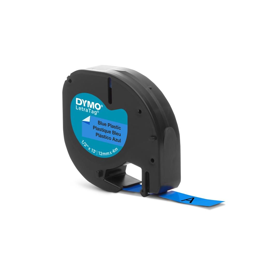DYMO S0721650 LetraTag Plastik Şerit 12mm x 4m Mavi (59426)