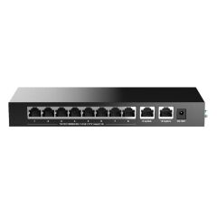 H3C MAGIC BS210T‑P 8×Gigabit RJ45 PoE+ + 2×Gigabit RJ45 Uplink Switch • 57 W PoE Bütçe (≤30 W/Port) • 20 Gbps Switching • 4K MAC • Fanless Metal Kasa • Masüstü/Duvar Montaj