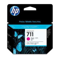 HP 711 29-ml Magenta (Macenta) 3'lü Plotter Mürekkep Kartuş Seti (CZ135A) - DesignJet T120, T125, T130, T520, T525, T530 Uyumlu