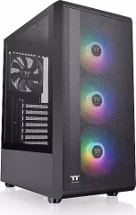 Thermaltake S200 TG ARGB Mesh Önlü Panel Tempered Glass Yan Panel 3×120 mm ARGB Lite Fan 550W 80+ Oyuncu Mid Tower Kasası
