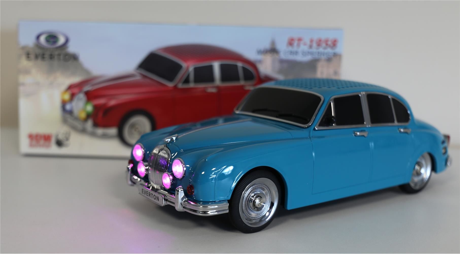 EVERTON RT-1958 Zümrüt Yeşil Arabalı Bluetooth FM-USB-TF-AUX Şarjlı Nostaljik Radyo