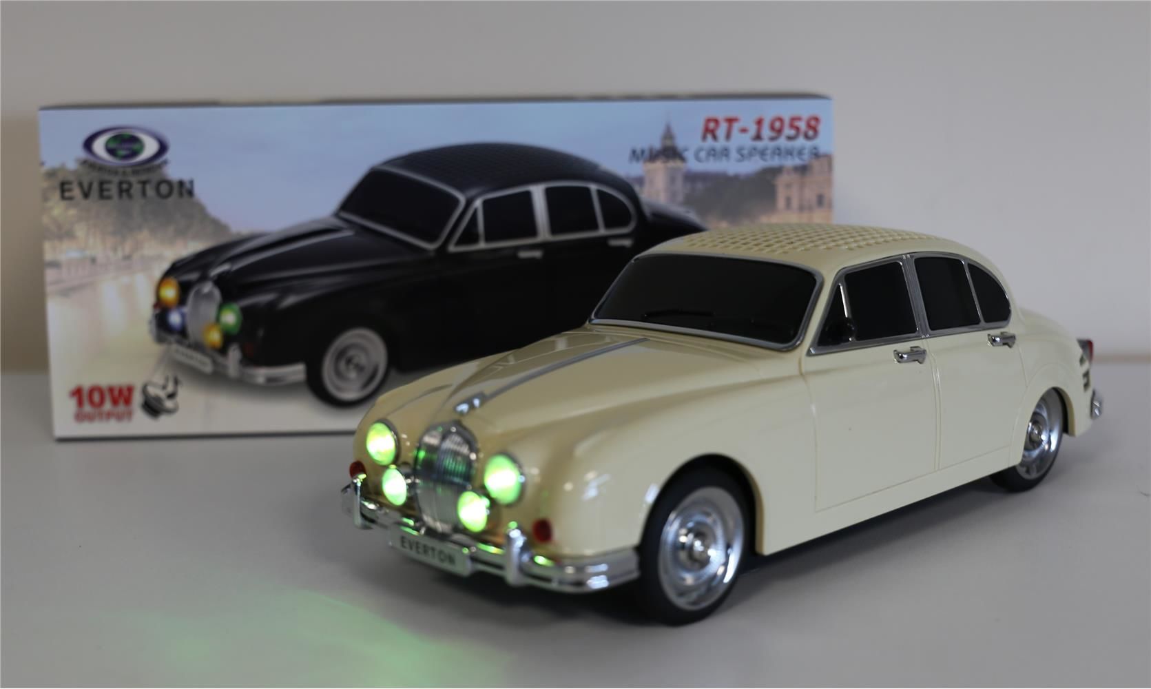 EVERTON RT-1958 Bej Arabalı Bluetooth FM-USB-TF-AUX Şarjlı Nostaljik Radyo