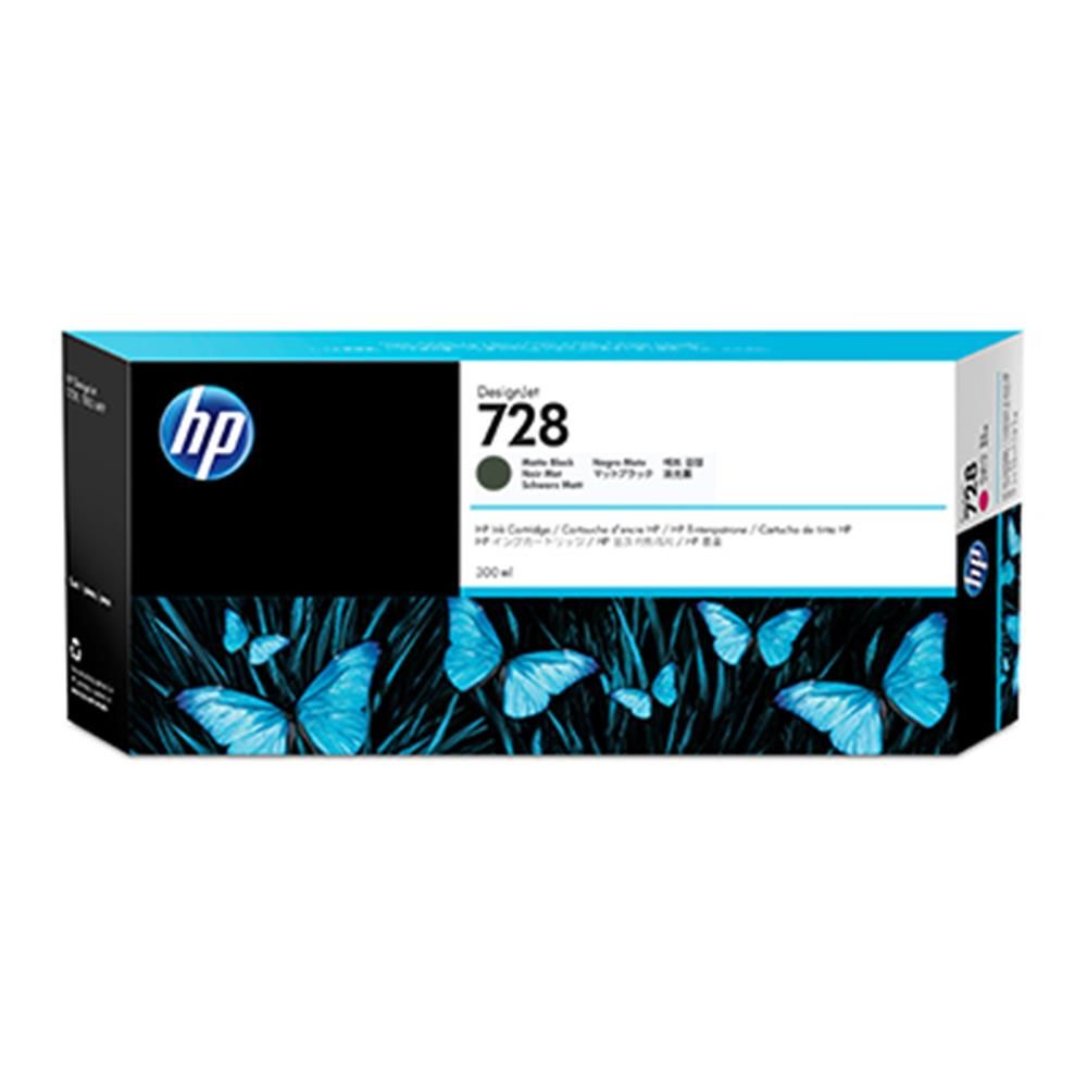 HP 728 (F9J68A) Mat Siyah (Matte Black) Plotter Mürekkep Kartuşu 300 ML