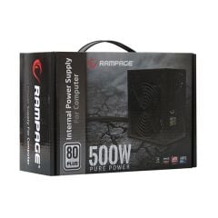Rampage RMP‑500‑80P 500W 80 Plus Bronze Sertifikalı 120 mm Fan Aktif PFC ATX PSU (Power Unit)