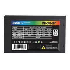 Rampage RMP‑500‑80P 500W 80 Plus Bronze Sertifikalı 120 mm Fan Aktif PFC ATX PSU (Power Unit)